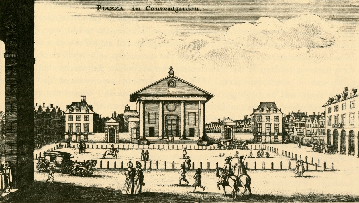 Piazza i Covent Garden, 1700-tallet, 1925. af Unbekannt