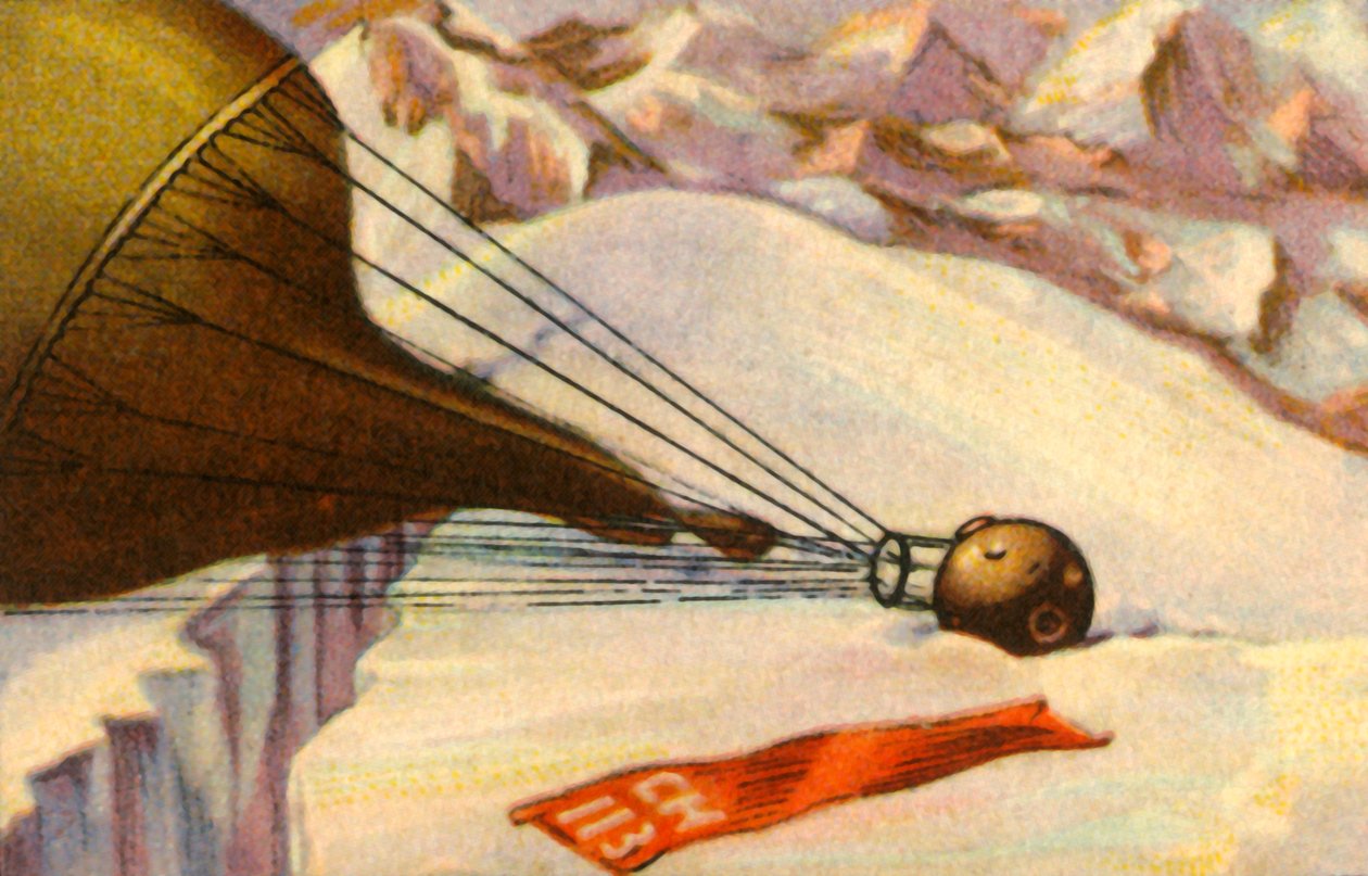 Piccards højdeforskningsballon lander i Alperne, 1931, 1932. af Unbekannt