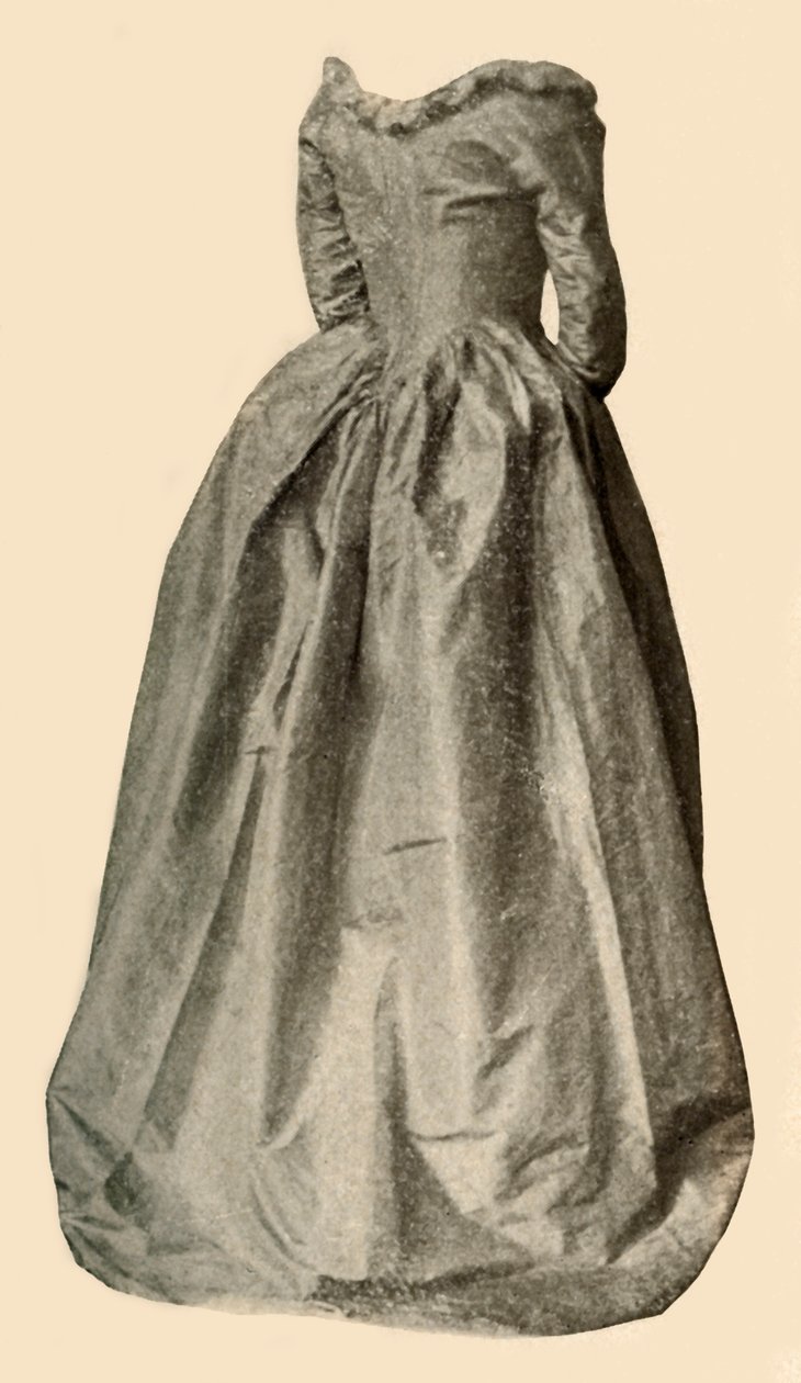 Billede af en blå interessant kjole båret af Mrs St Clair, c1760, 1937. af Unbekannt
