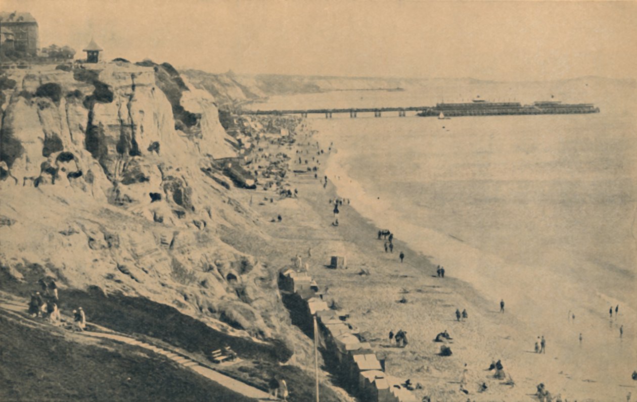 Pier and Sands fra Dudley Chine Boscombe Pier i afstand, 1929 af Unbekannt