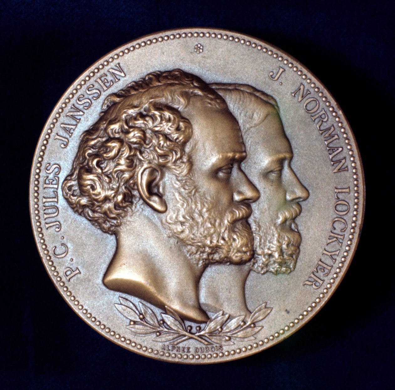 Pierre Janssen og Joseph Norman Lockyer, franske og engelske astronomer, 1868 af Unbekannt
