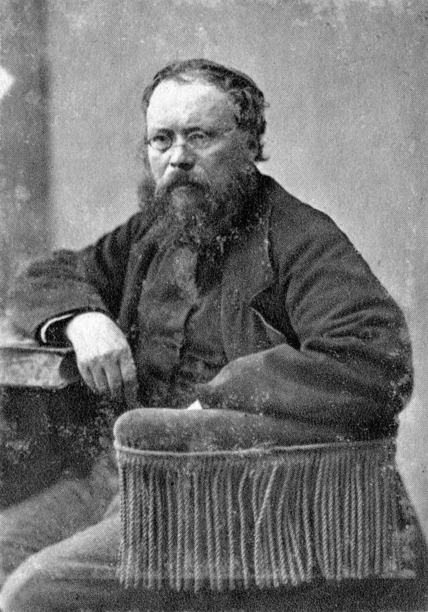 Pierre Joseph Proudhon, fransk mulualistisk politisk filosof, c1845-1868 af Unbekannt