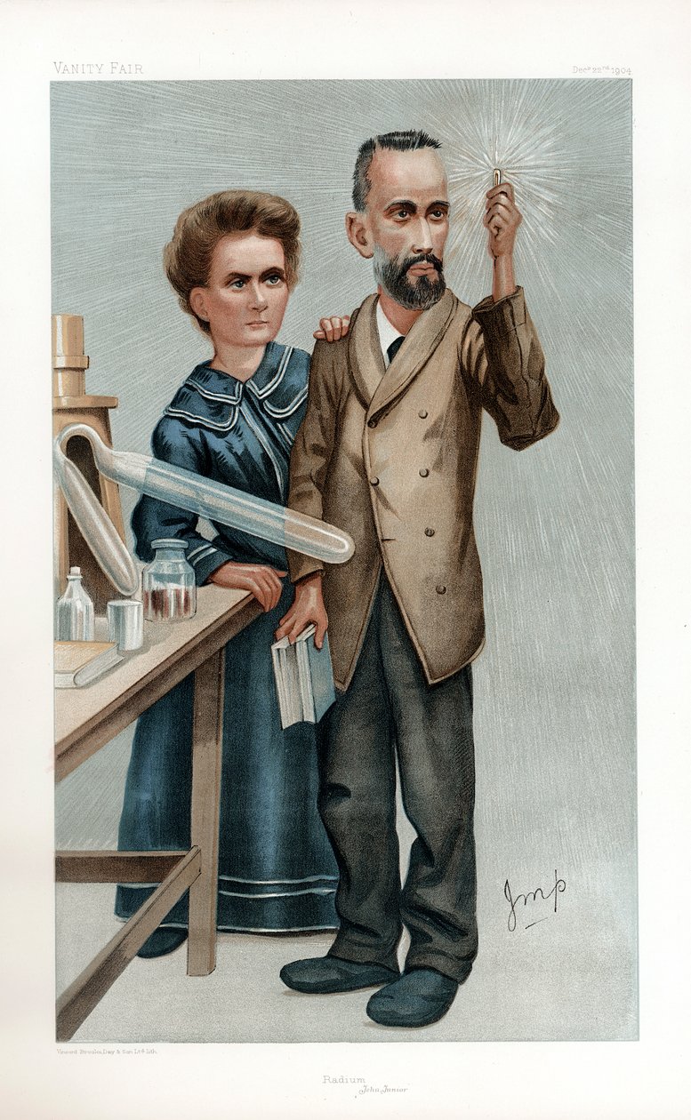 Pierre og Marie Curie, franske fysikere, 1904 af Unbekannt