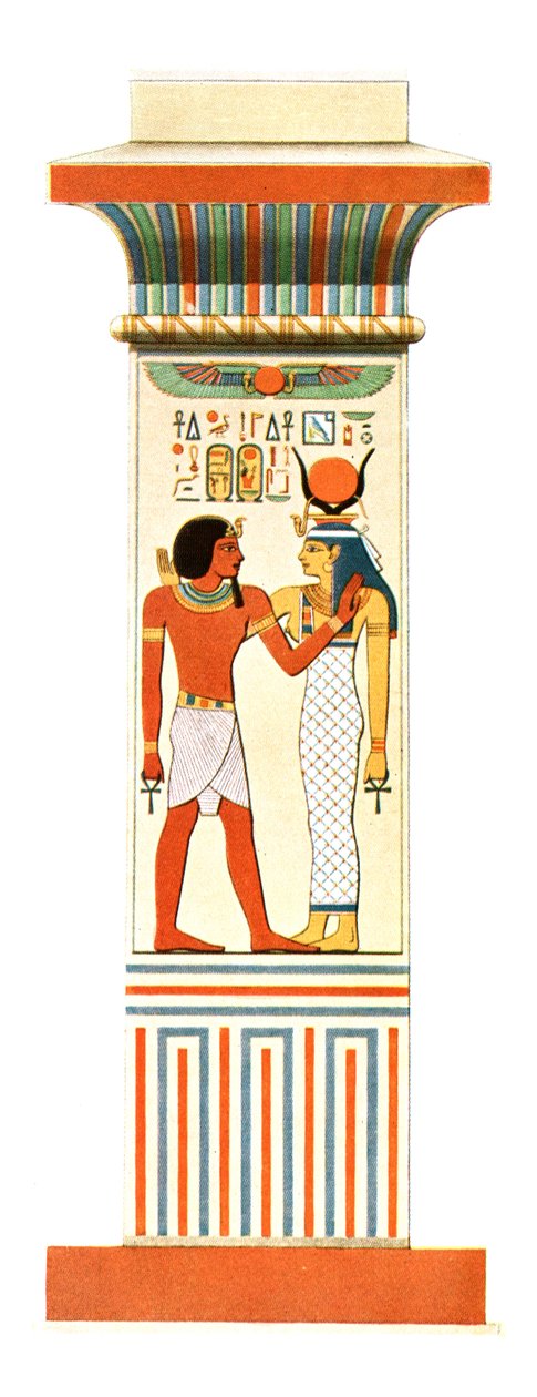 Pilaster fra Amun-Re Temple of Amenophis III i Karnak, Egypten, 1928. af Unbekannt