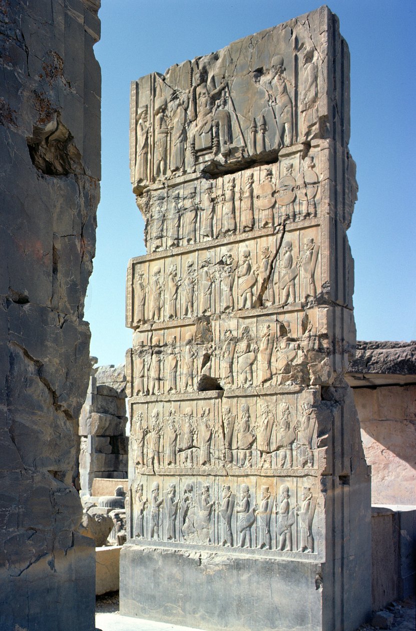 Søjlerelief fra Hall of a Hundred Columns, Achaemenian Period, 5. århundrede f.Kr. (foto) af Unbekannt