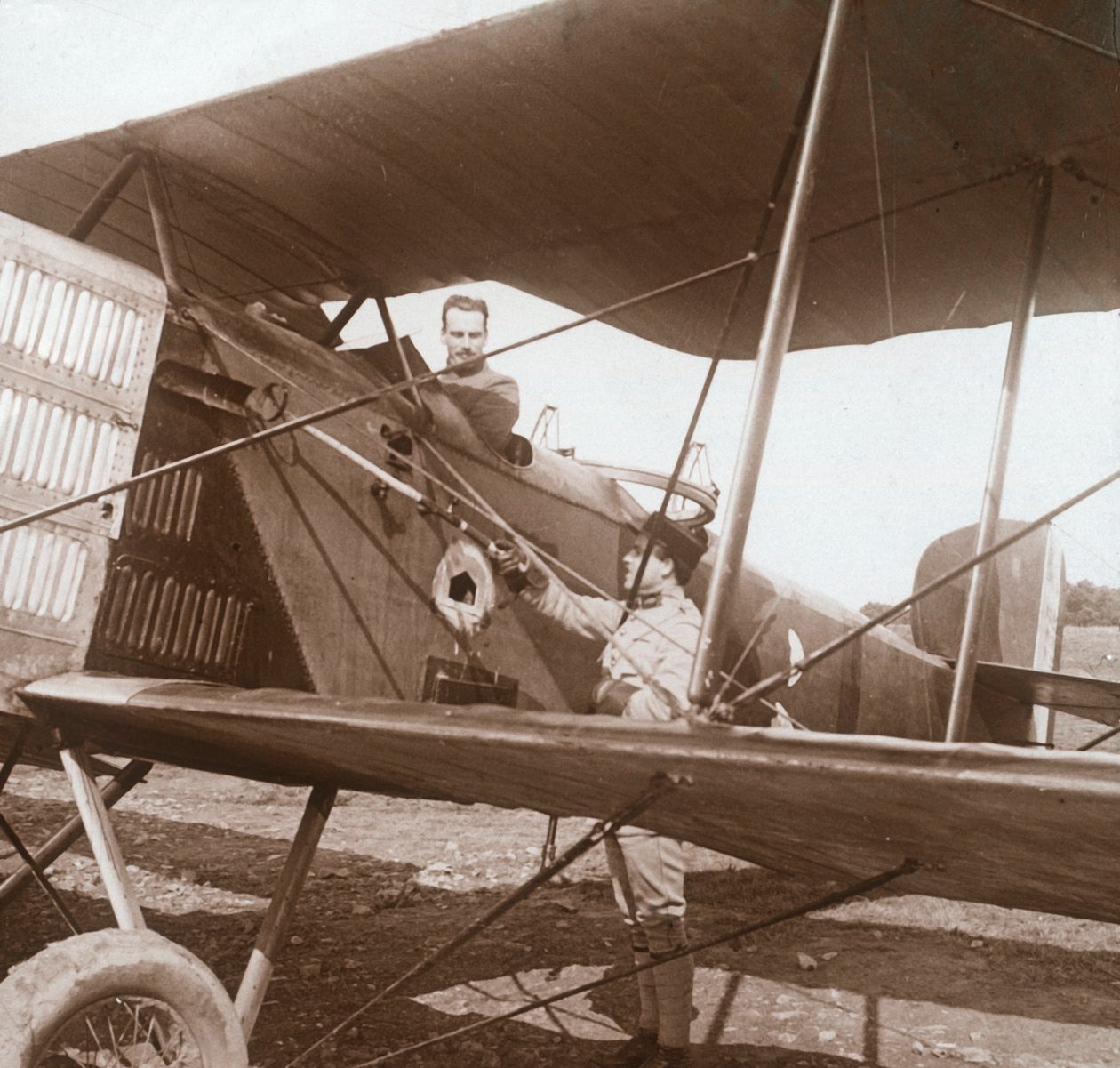 Pilot i biplan, c1914-c1918 af Unbekannt