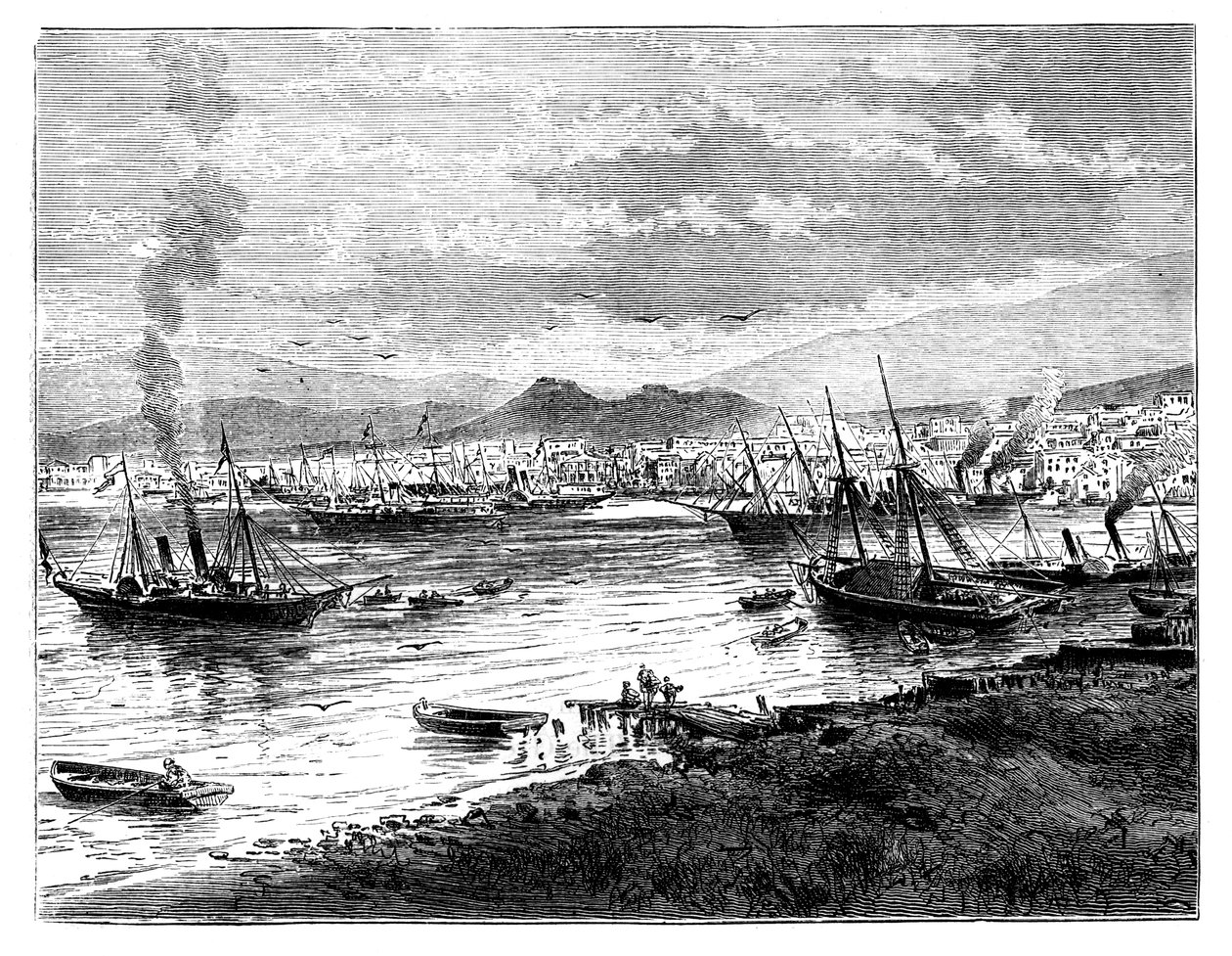 Piræus, Athen, Grækenland, c1888 af Unbekannt
