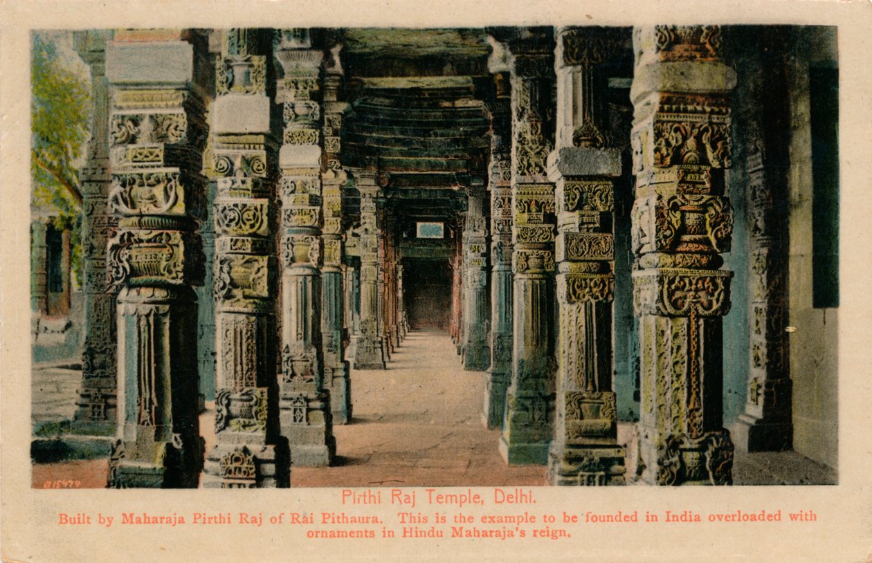 Pirthi Raj-templet, Delhi, c1900 af Unbekannt