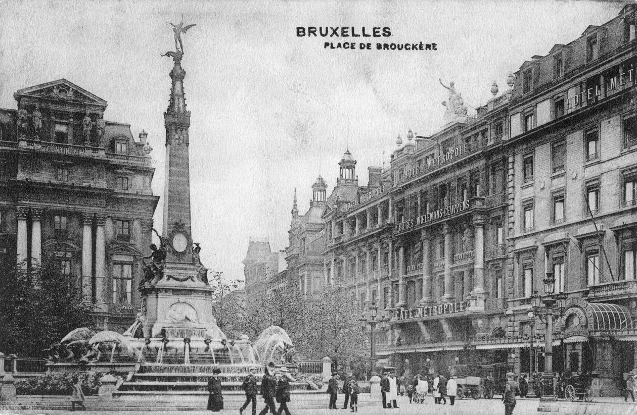 Place de Brouckere, Bruxelles, Belgien, c1918 af Unbekannt