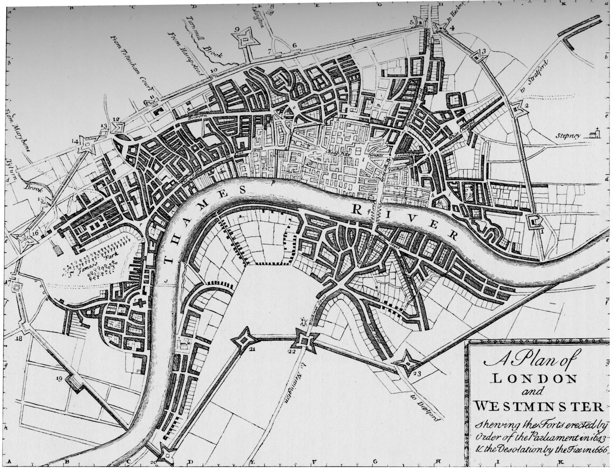 Plan over London og Westminster, 1749 1903 af Unbekannt