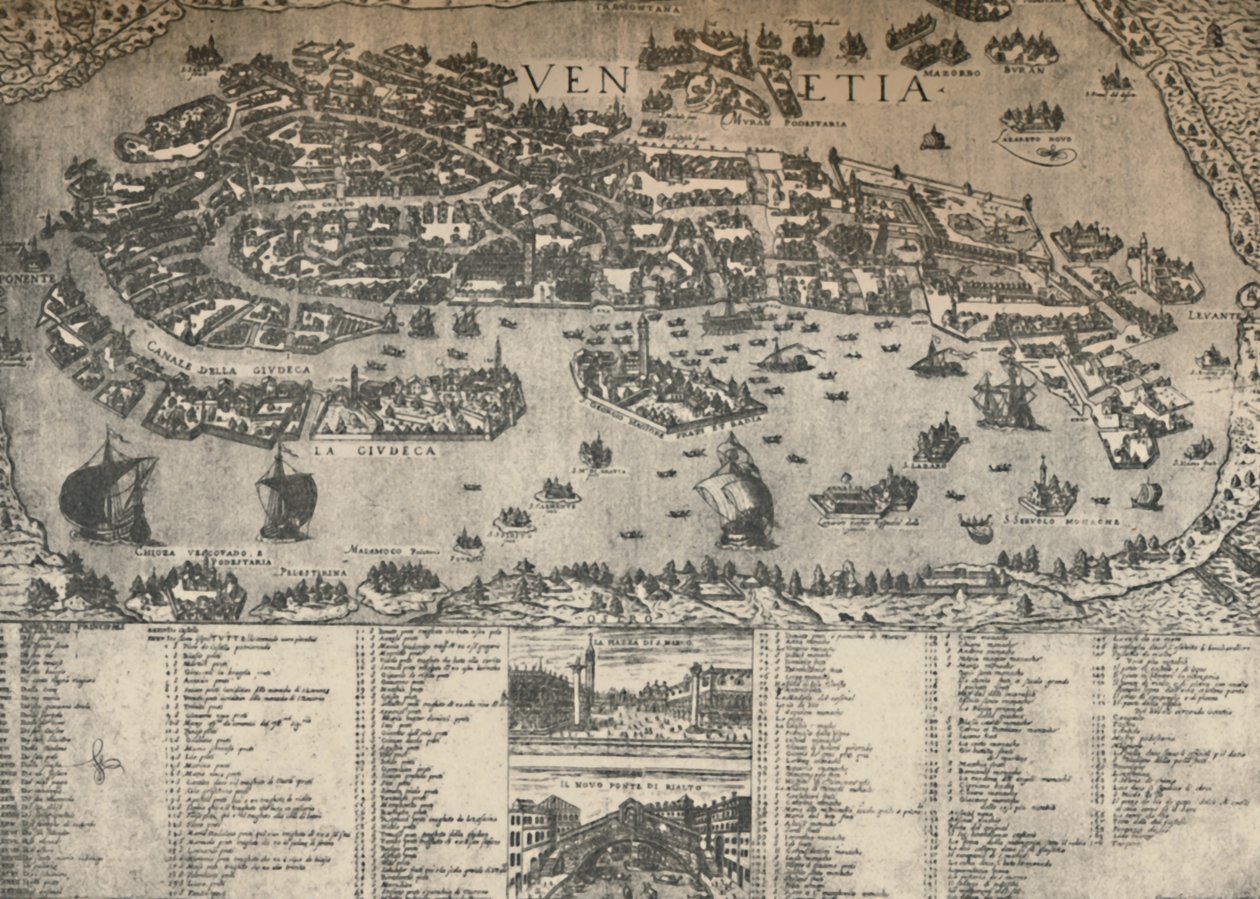 Plan over Venedig, ca. 1590, 1925. af Unbekannt