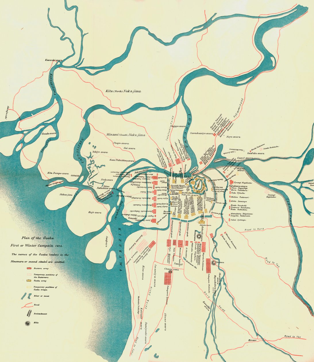 Plan for Osaka First eller Winter Campaign, 1614, 1903. af Unbekannt