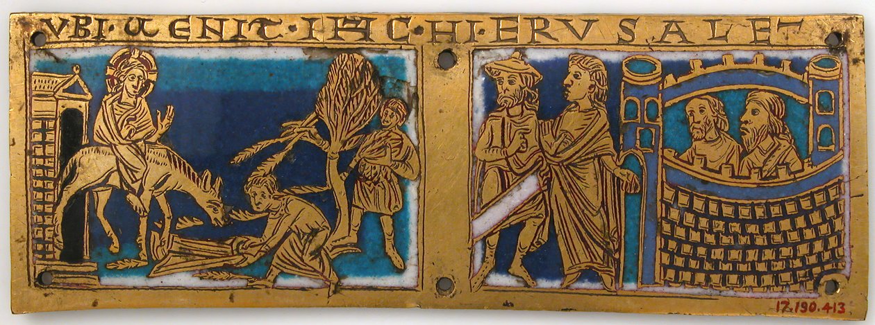 Tavle fra et bærbart alter med scener fra Jesu liv, tysk, ca. 1160-80. af Unbekannt