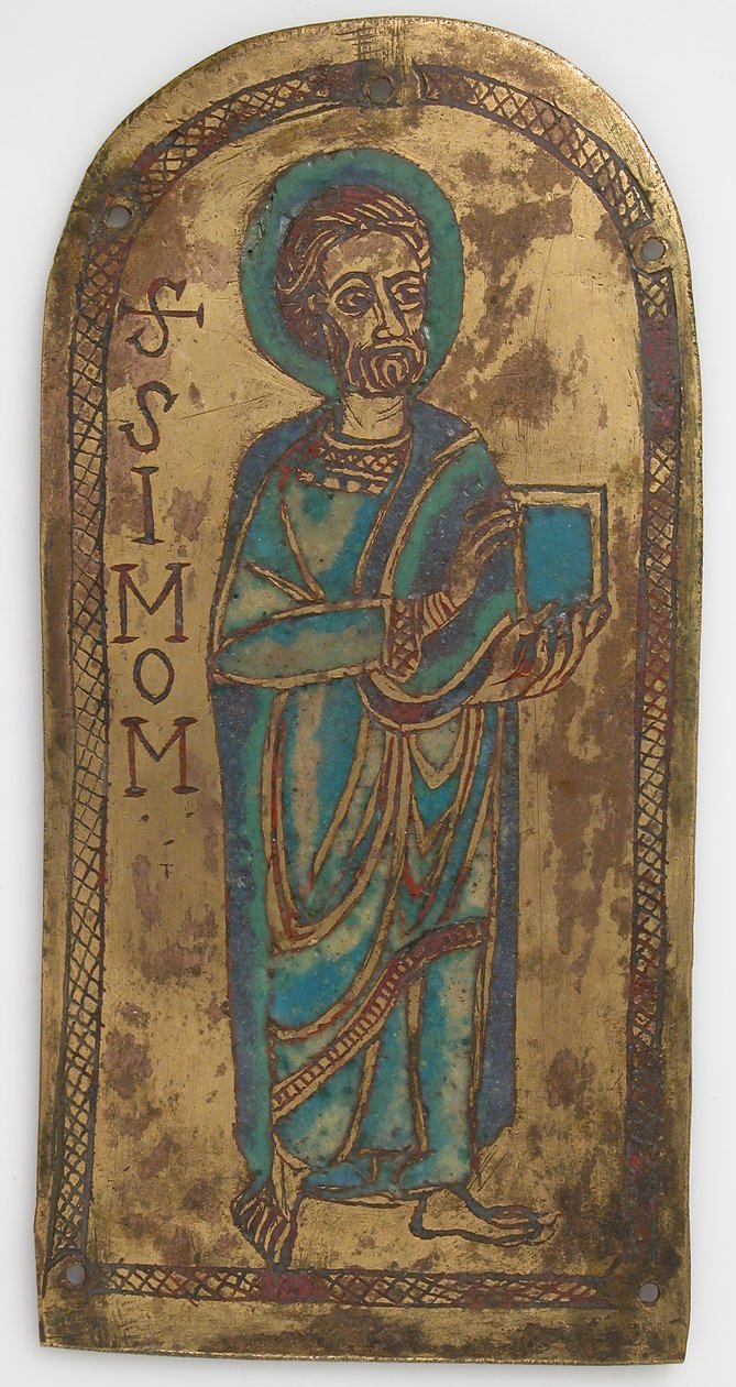 Tavle af St. Simon, tysk, 1100-tallet. af Unbekannt