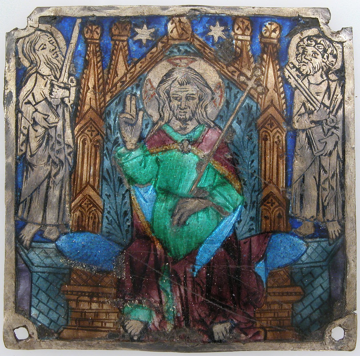 Plade med Kristus i Majestæt, catalansk, 1300-tallet. af Unbekannt