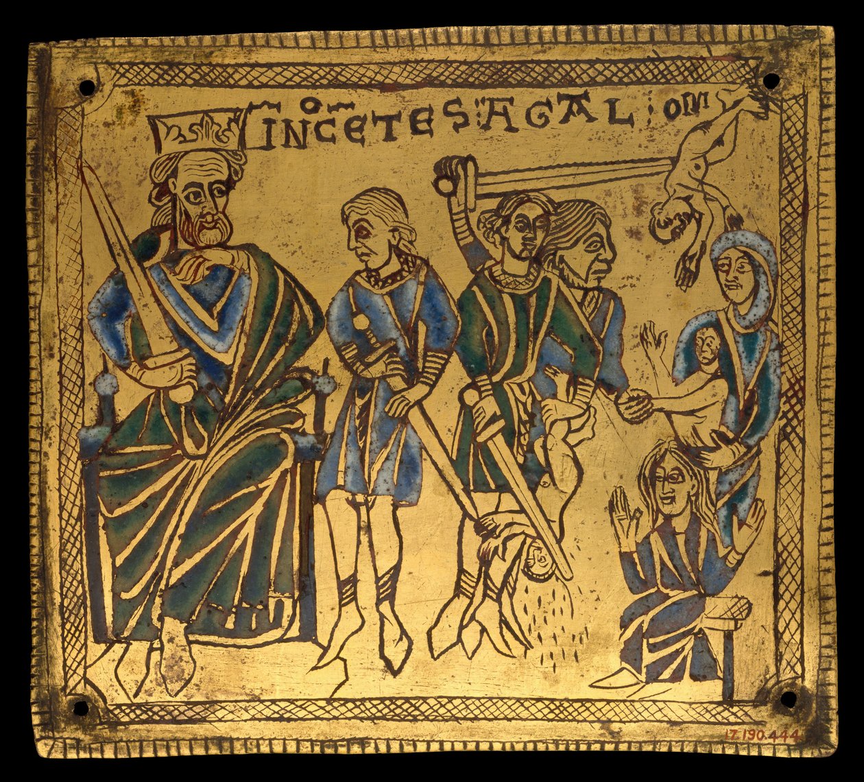 Tavle med massakren på de uskyldige, tysk, ca. 1150. af Unbekannt
