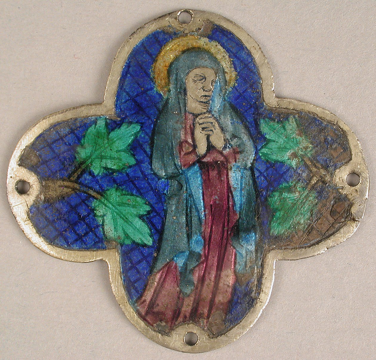 Plade med Jomfruen i sorg, catalansk, 1300-tallet. af Unbekannt