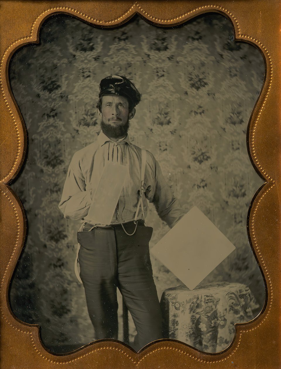 Gipser i olieskindshat, 1850