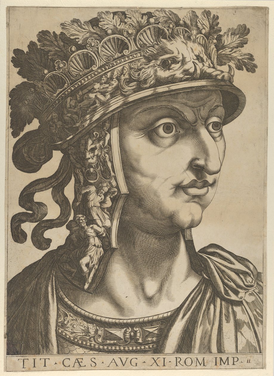 Plade 11: Titus Vespasian ser til højre, fra 