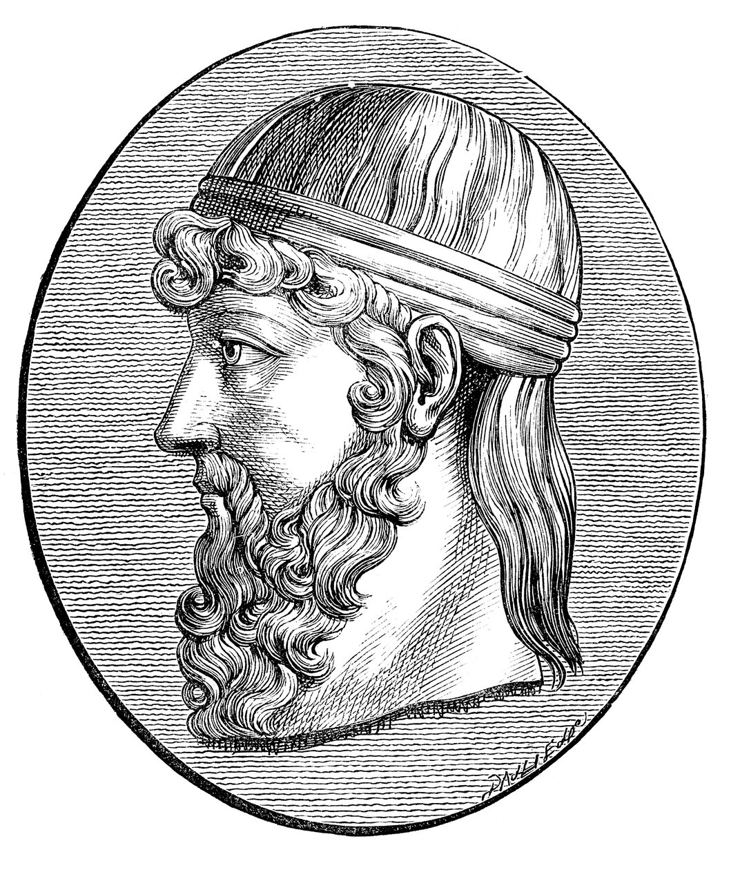 Platon c428-c348 f.Kr., oldgræsk filosof af Unbekannt