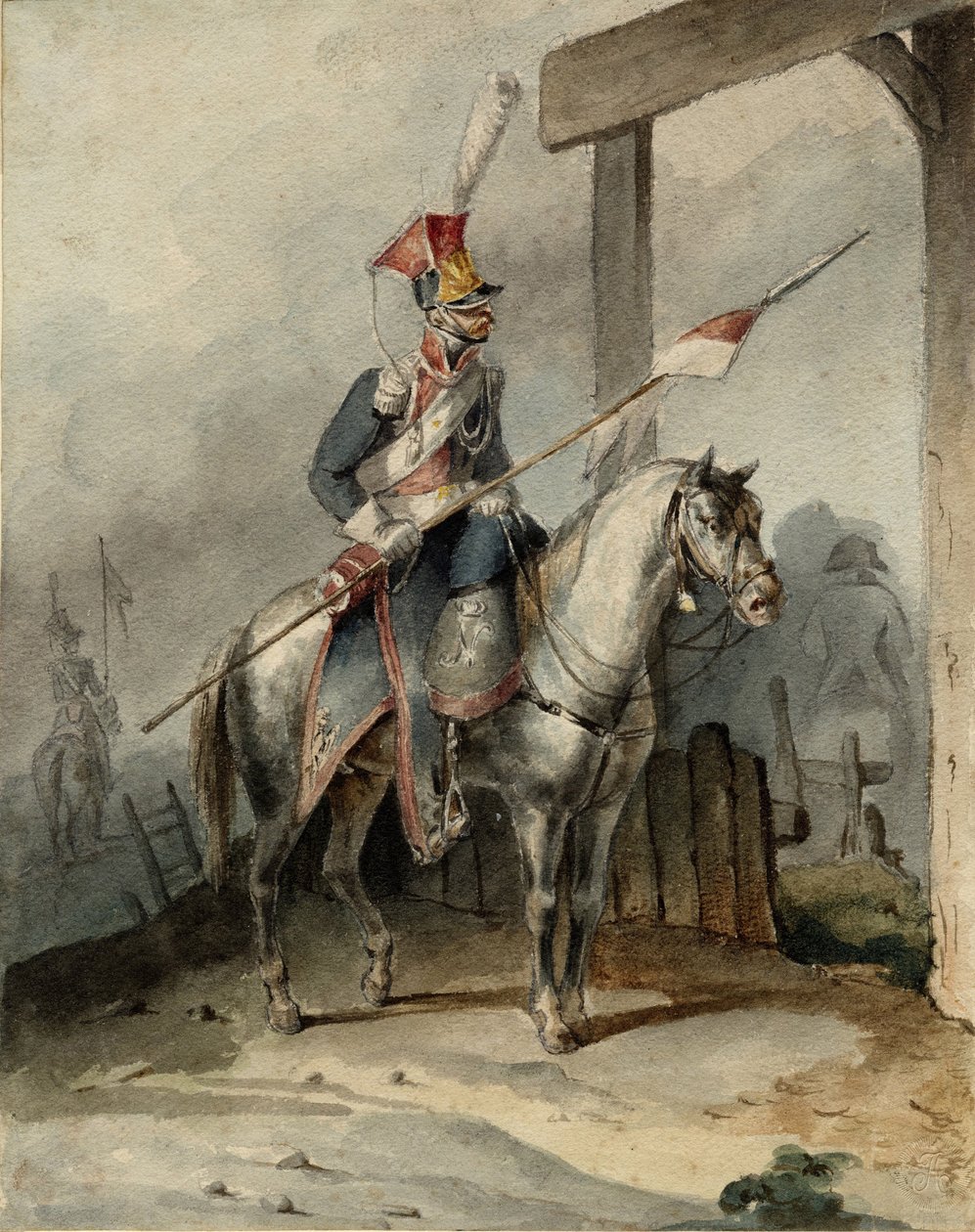 Polsk chevauleger fra den franske kejserlige garde, ca 1808 af Unbekannt
