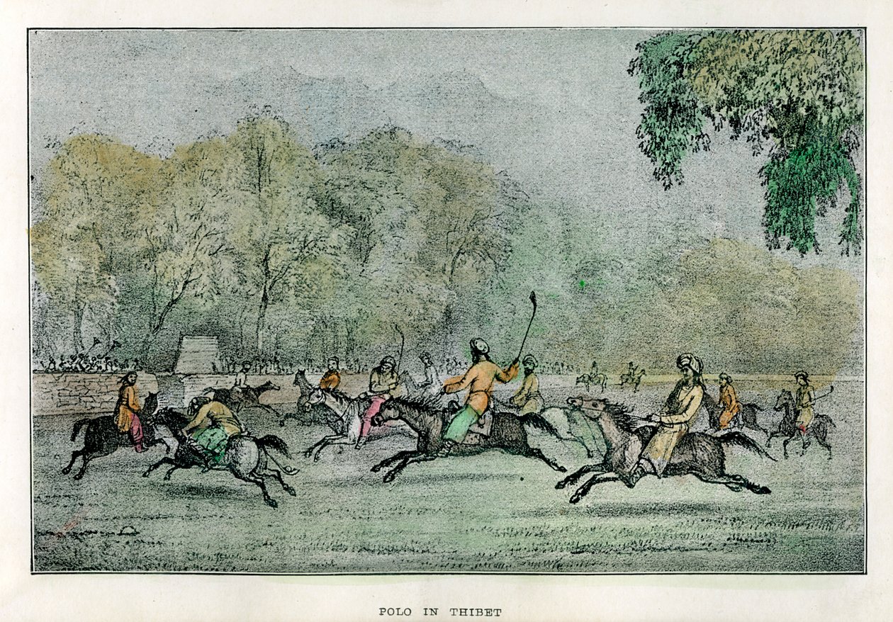 Polo i Thibet, 1800-tallet af Unbekannt