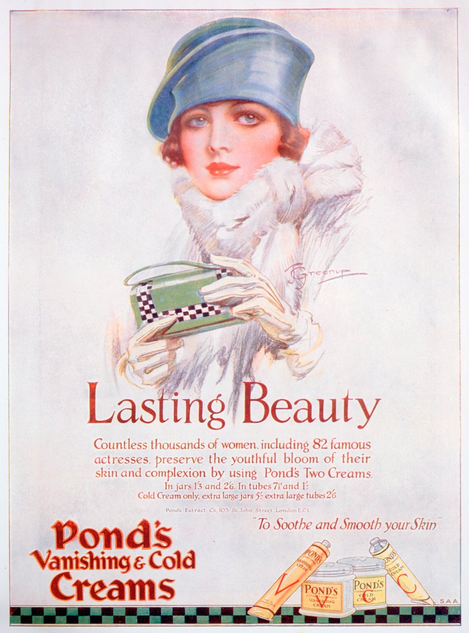 Ponds Cream-annonce, 1927 af Unbekannt