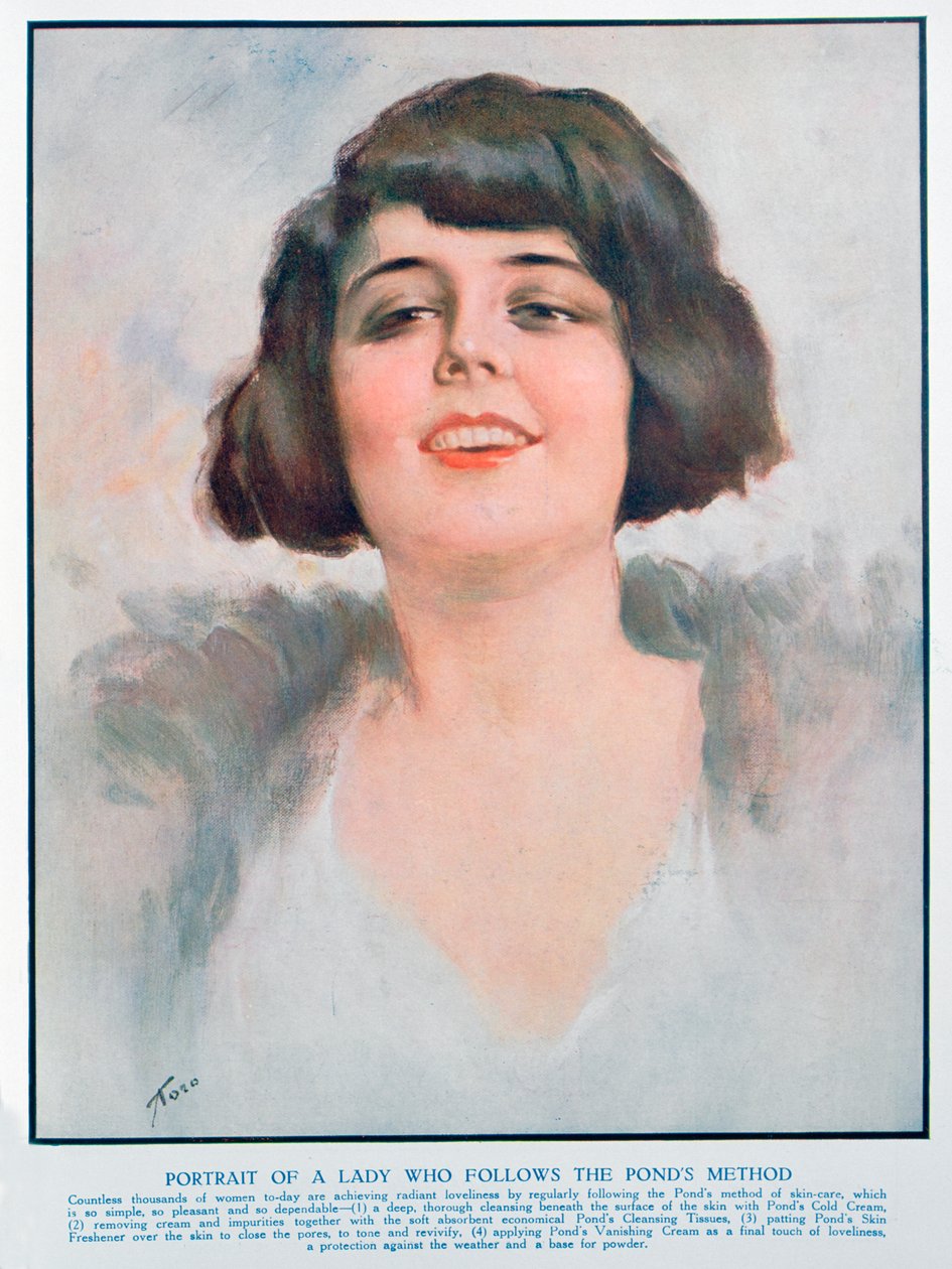 Ponds Cream-annonce, 1928 af Unbekannt