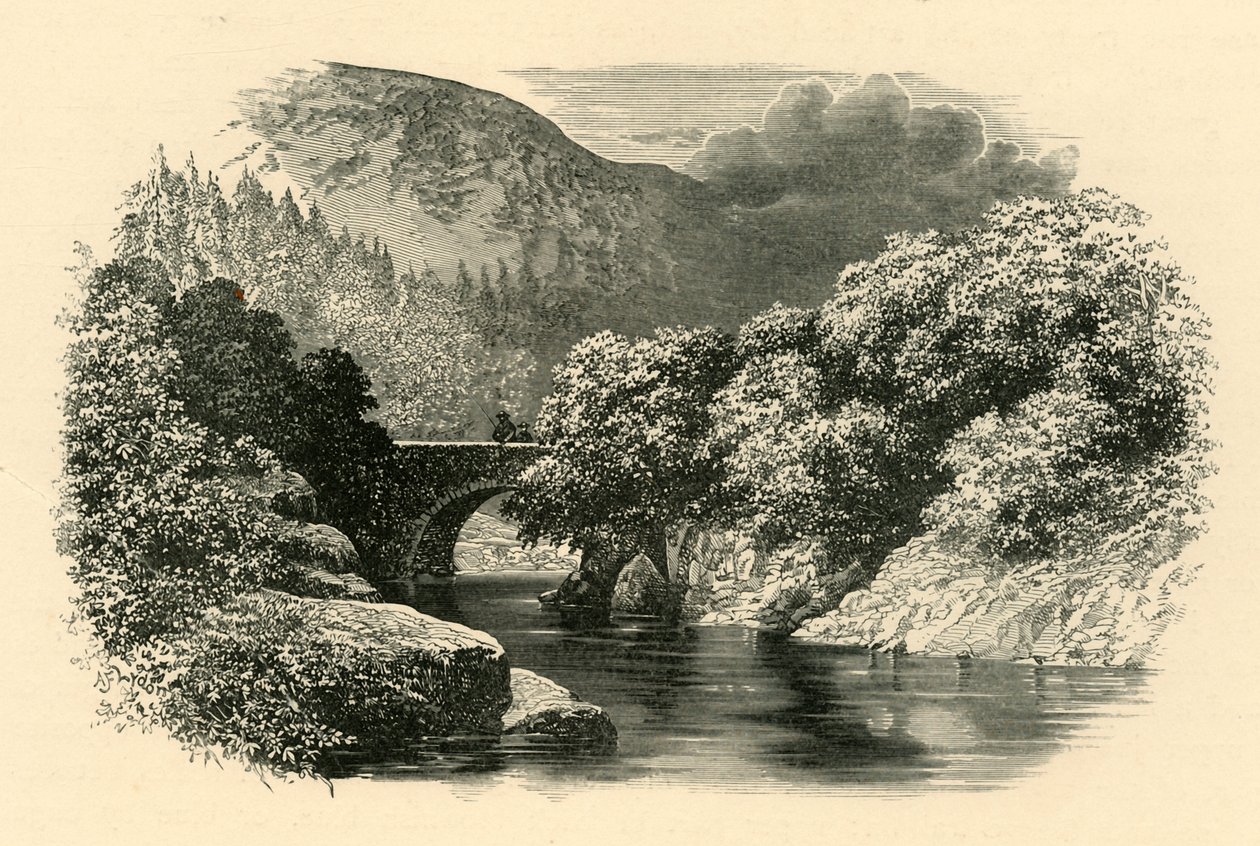 Aberglaslyn Bridge, North Wales, c1890. af Unbekannt