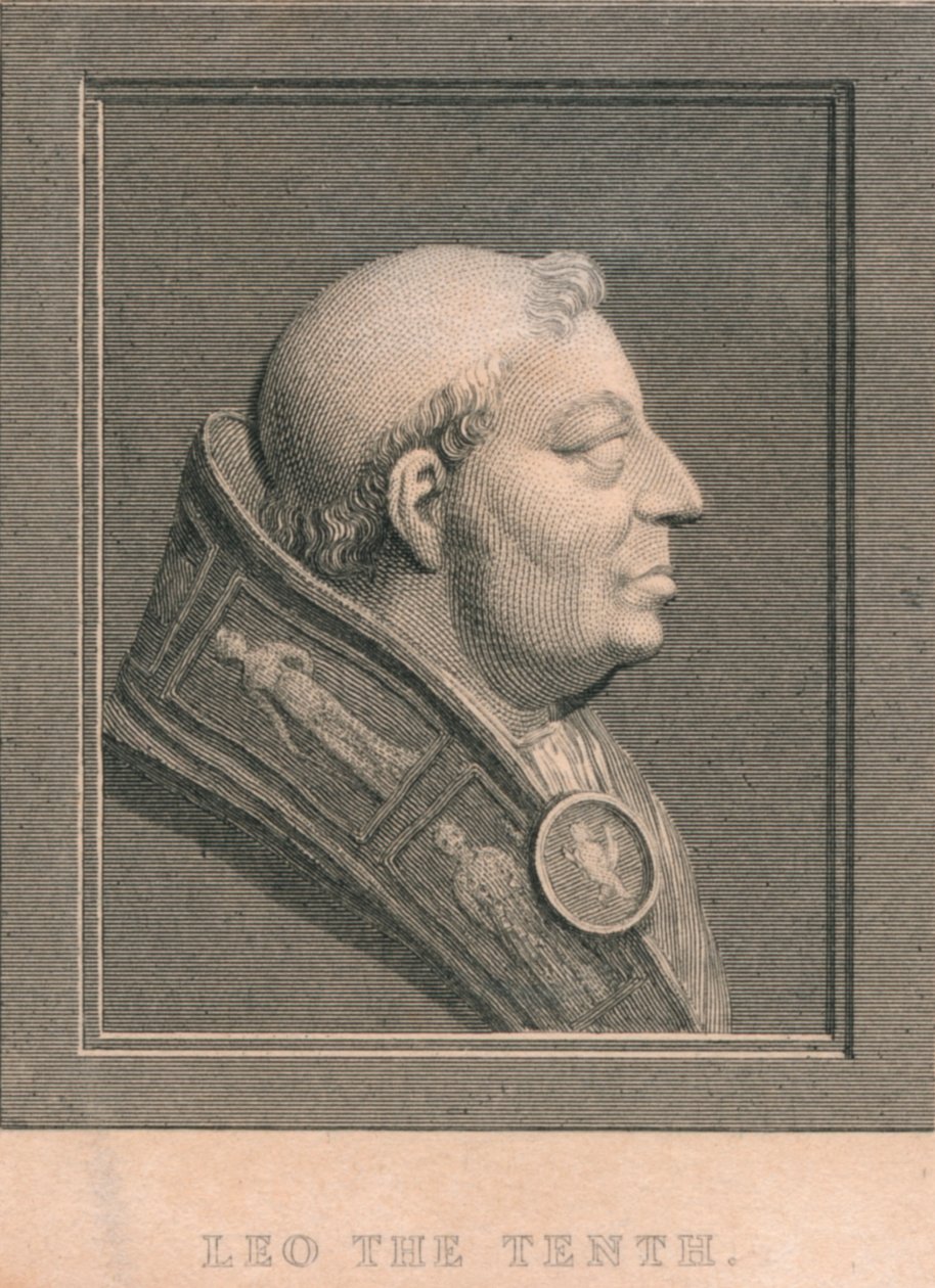 Pave Leo X 1475-1521, født Giovanni di Lorenzo de Medici, c1830 af Unbekannt