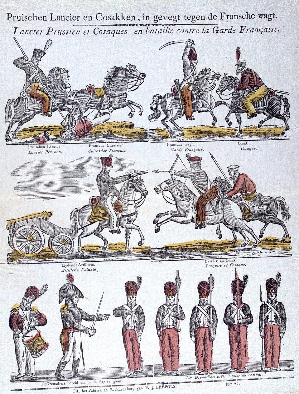 Populært billede af Napoleonskrigene, 1800-tallet af Unbekannt