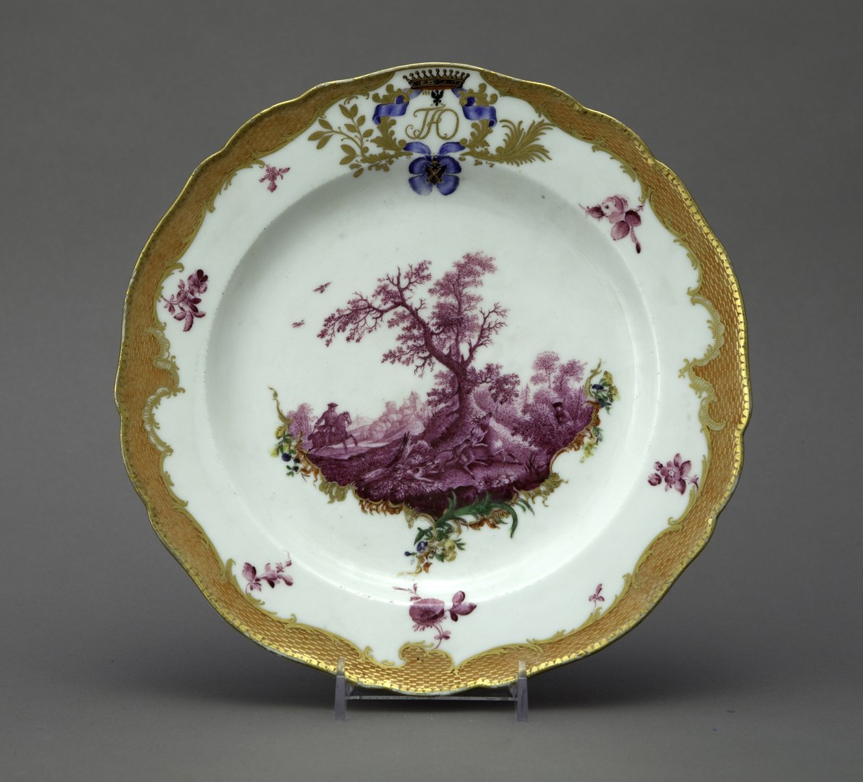 Porcelænstallerken fra Orlov Service, ca 1770 af Unbekannt