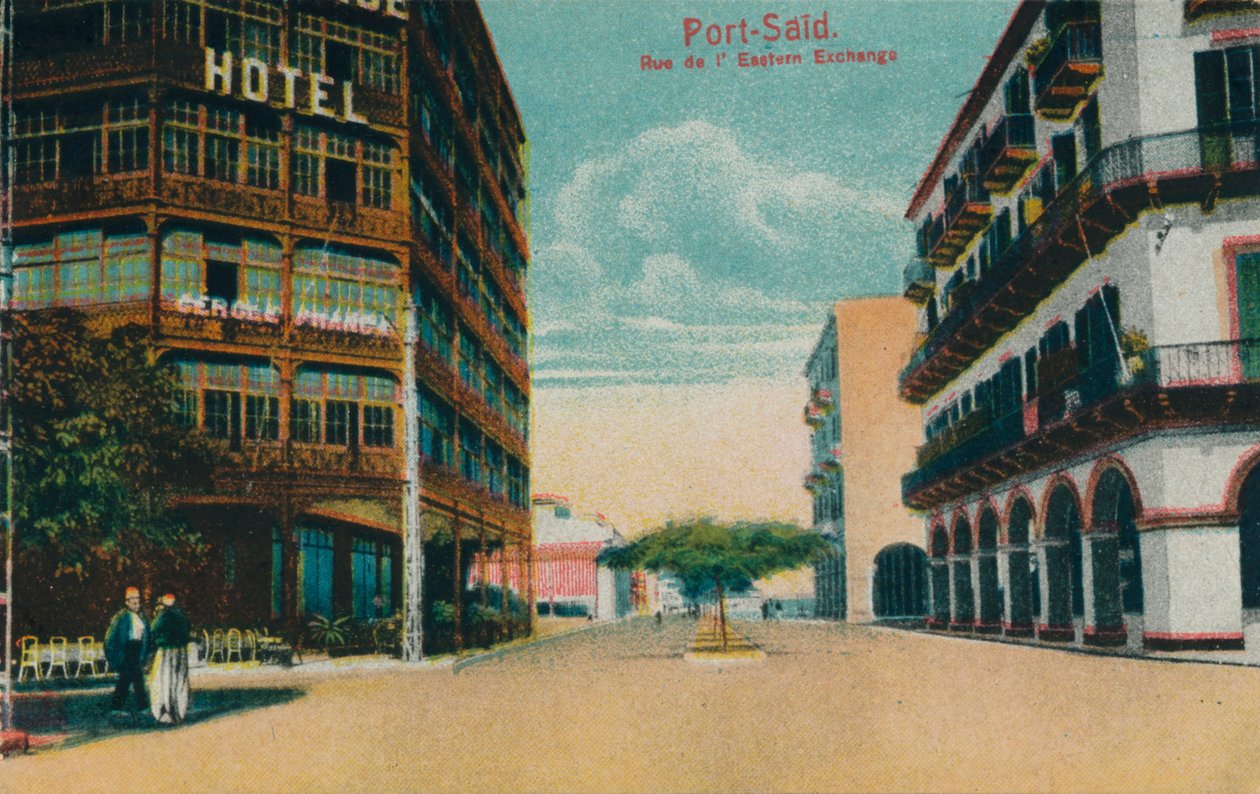 Port-Said. Rue de lEastern Exchange, c1900 af Unbekannt