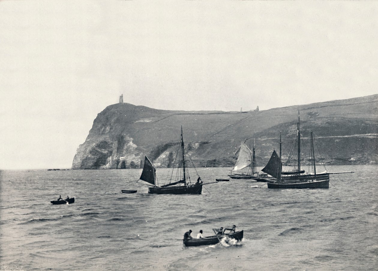 Port Erin - Bradda Head, med Milner Tower, 1895 af Unbekannt