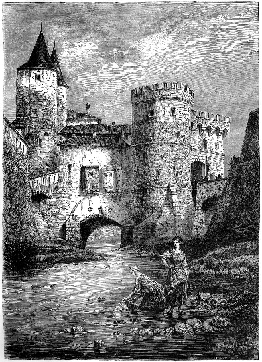 Porte des Allemands German Gate, Metz, Frankrig, 16. århundrede 1882-1884 af Unbekannt