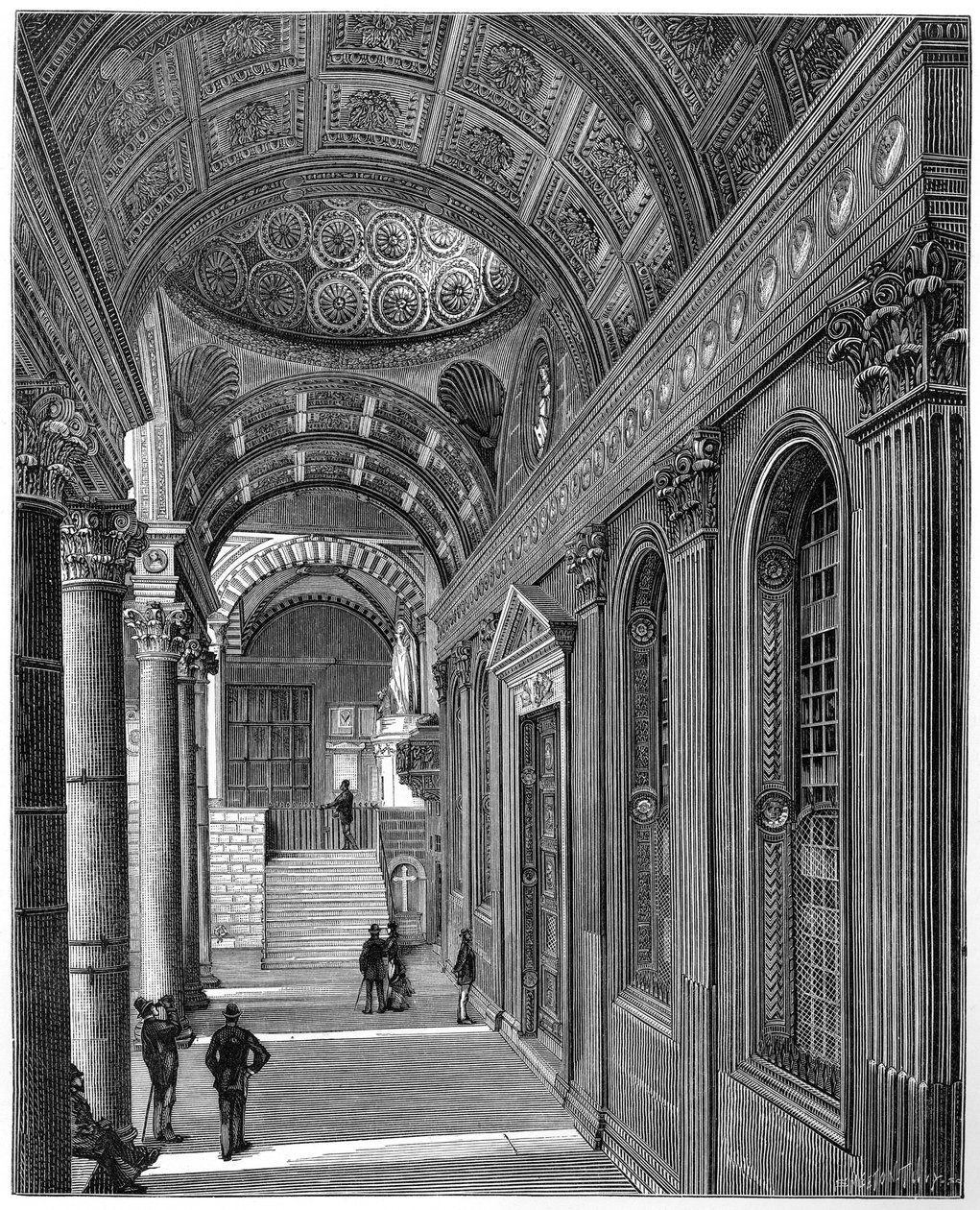 Portico af Pazzi-kapellet, Santa Croce-basilikaens kloster, Firenze, 1882 af Unbekannt