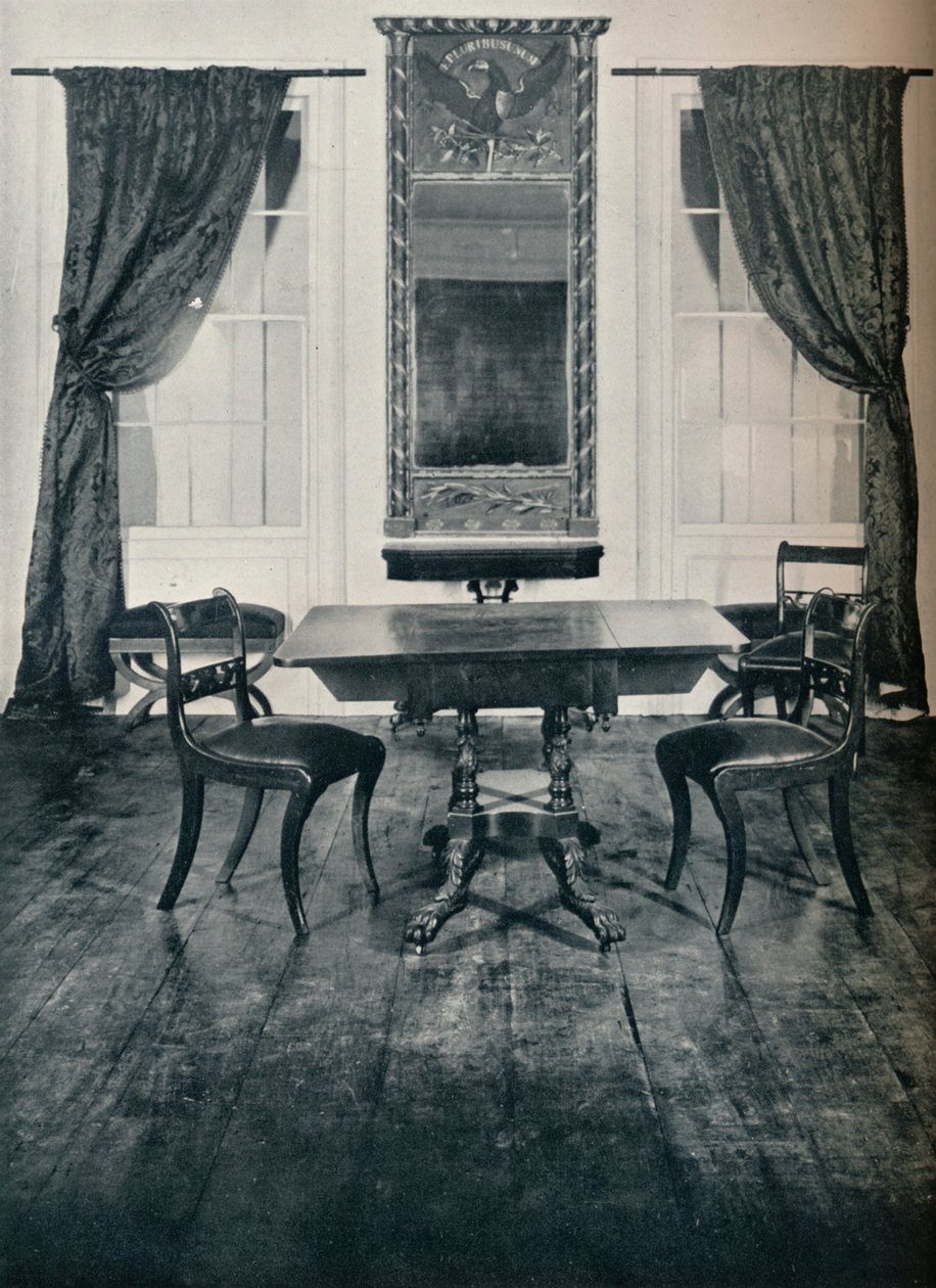 Del af tegnestuen i huset i Irvington, New York, bygget omkring 1820, 1930 af Unbekannt
