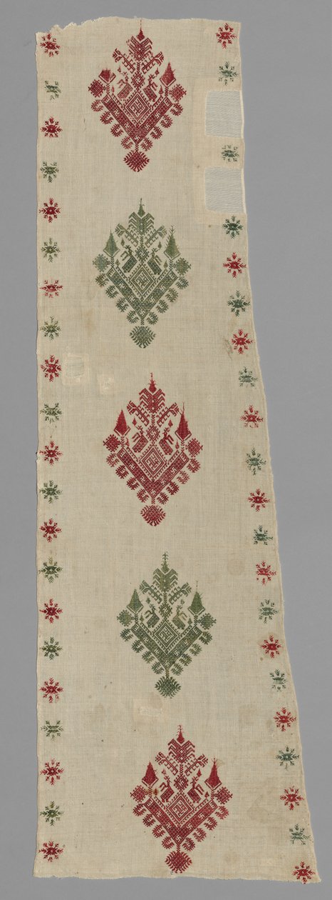 Del af et sengetelt, 1600-1700-tallet. af Unbekannt