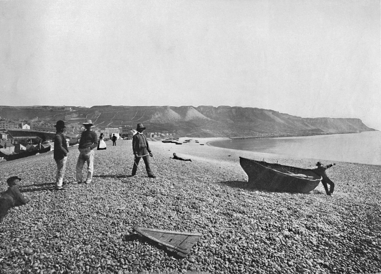 Portland - The Chesil Beach, 1895 af Unbekannt