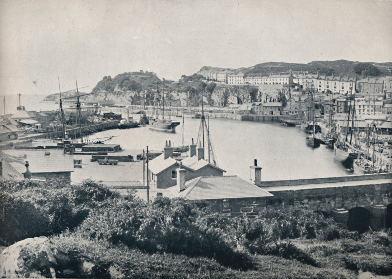 Portmadoc - Havnen og byen, 1895 af Unbekannt