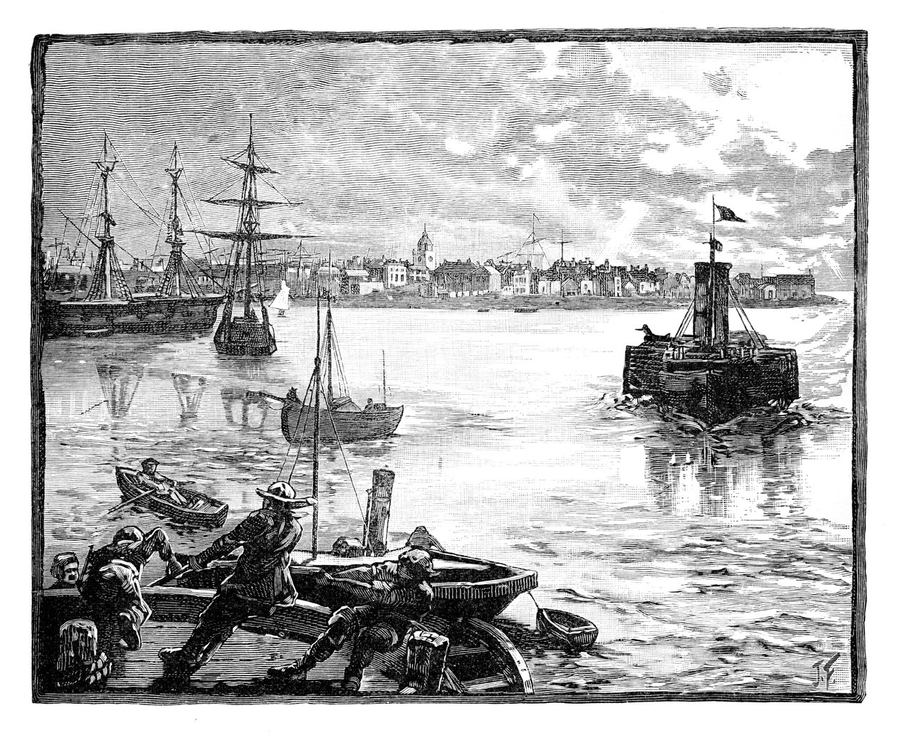 Portsmouth Harbour, Hampshire, c1888 af Unbekannt
