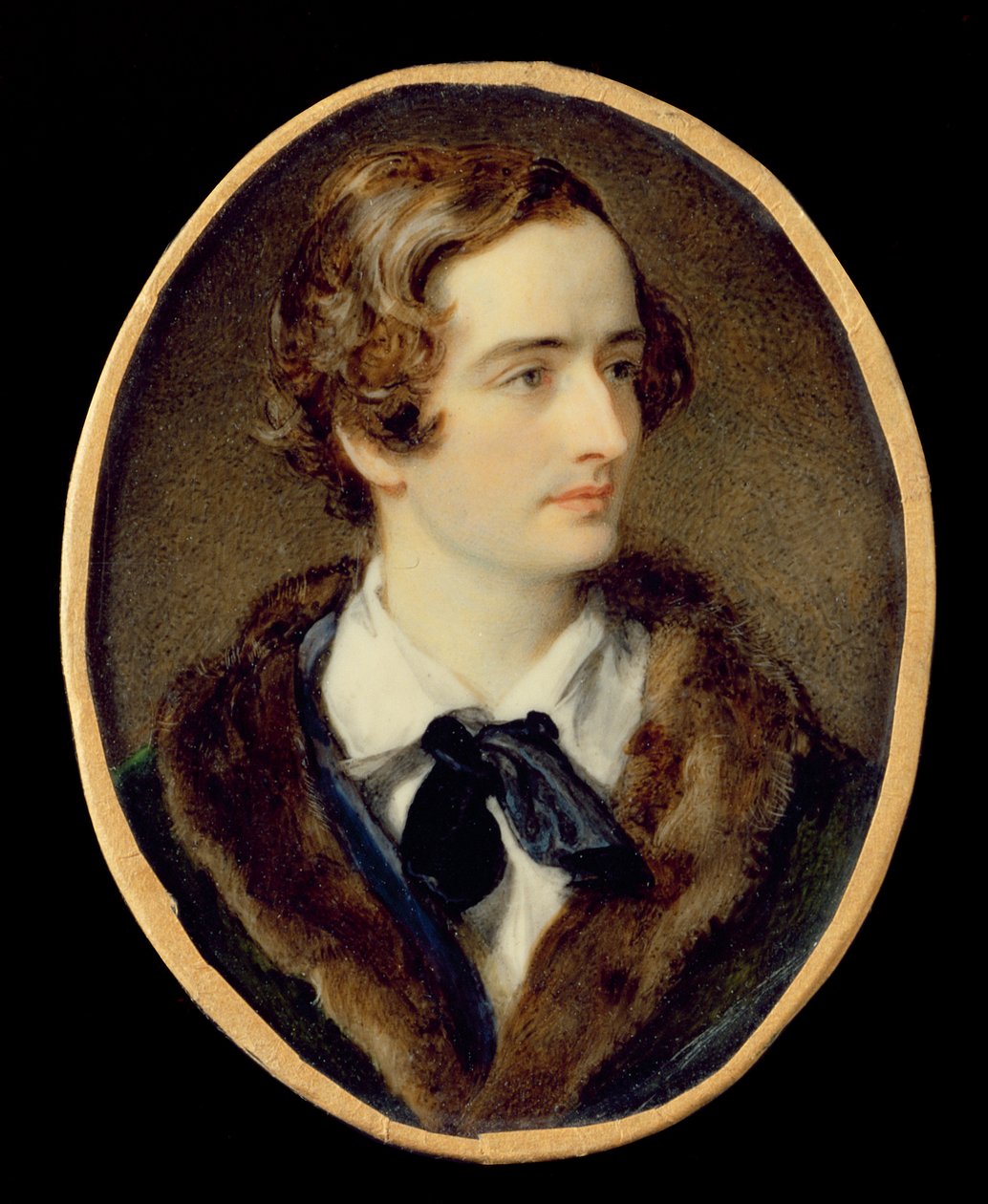 Portrætminiature af John Keats (akvarel på elfenben) (detalje af 67539) af Unbekannt