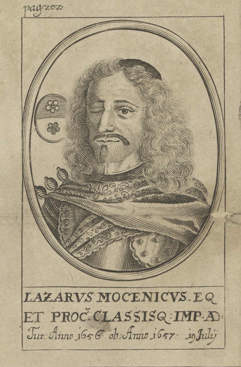 Portræt af admiral Lazzaro Mocenigo 1624-1657, ca 1720. af Unbekannt