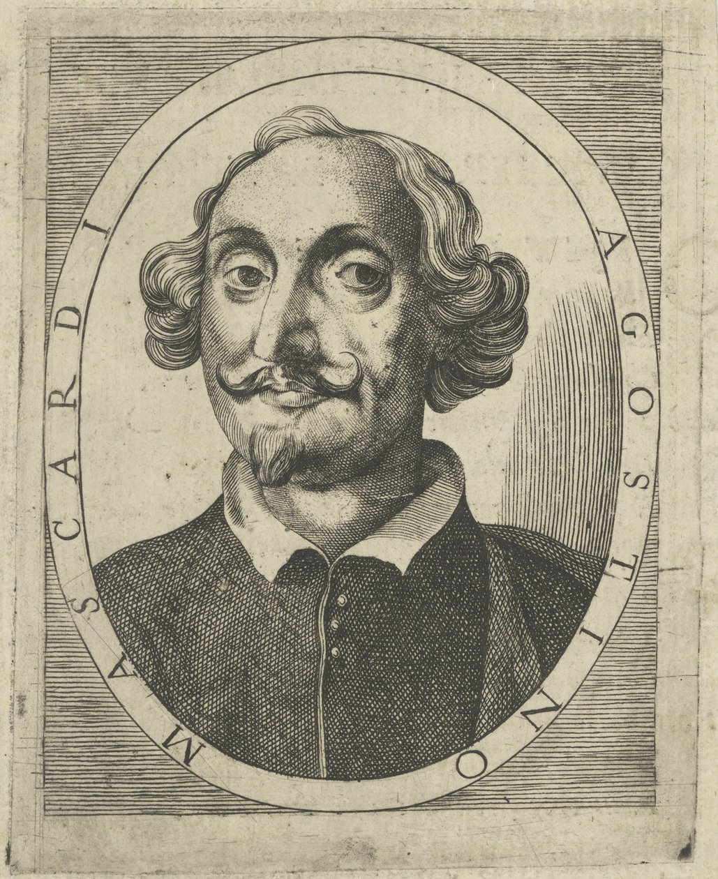 Portræt af Agostino Mascardi 1590-1640, en 1640-1650. af Unbekannt