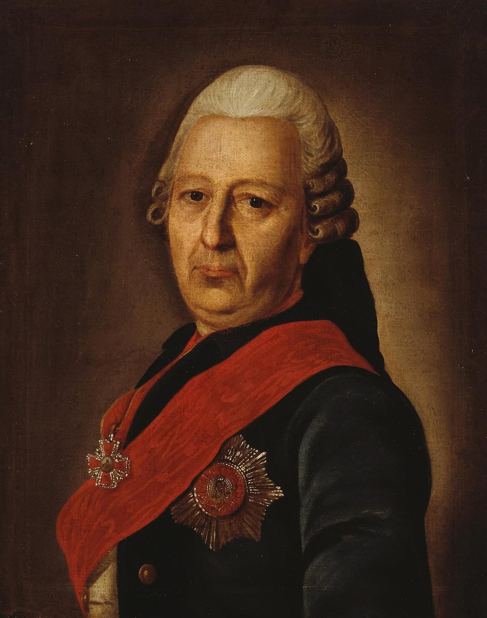 Portræt af Alexei Mikhailovich Obrezkov 1718-1787, 1770