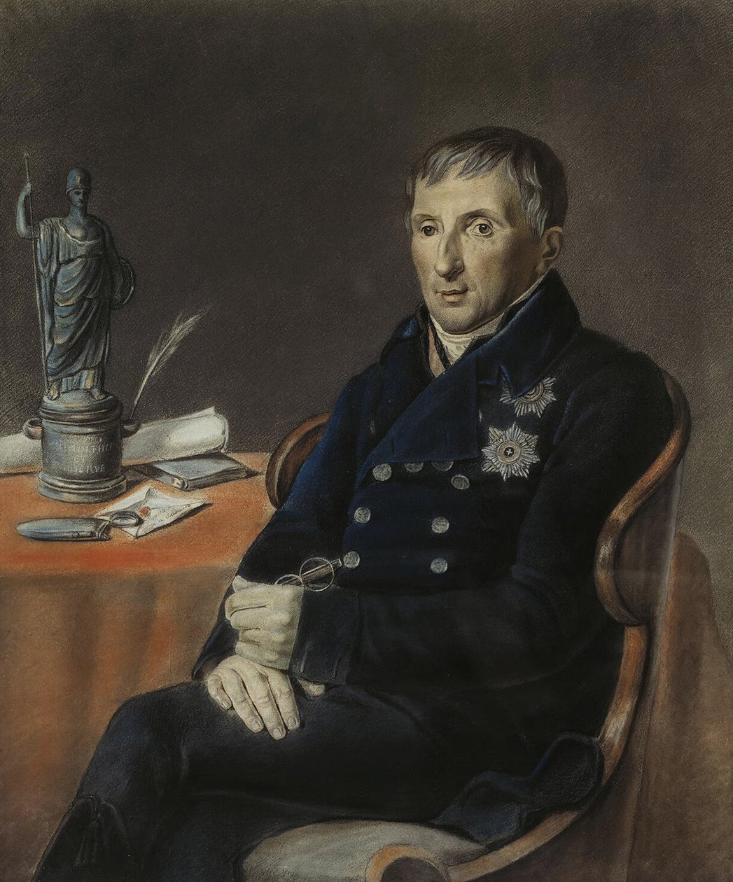 Portræt af Alexey Nikolayevich Olenin 1763-1843, 1833 af Unbekannt