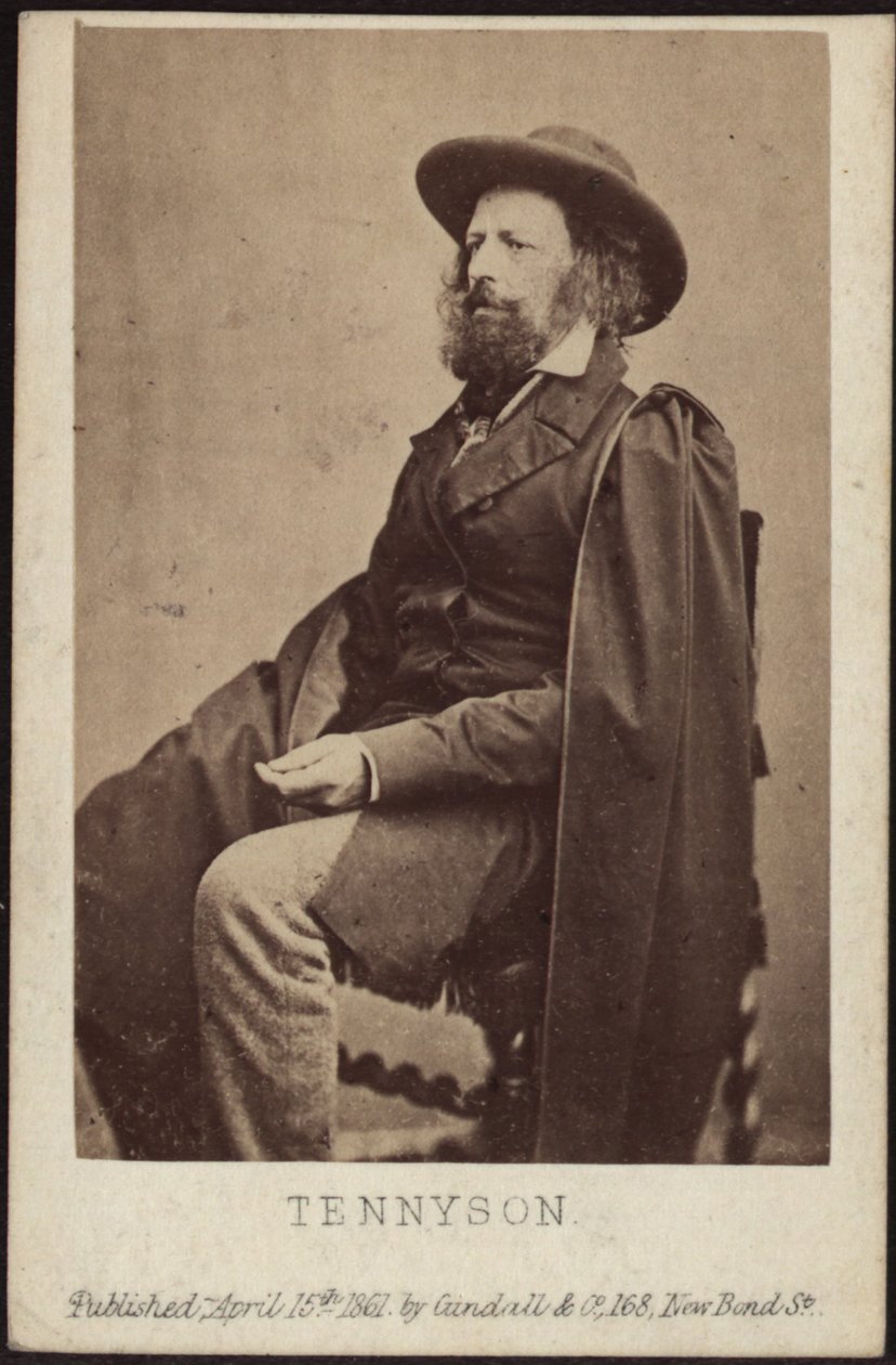 Portræt af Alfred, Lord Tennyson 1809-1892, 1861. af Unbekannt
