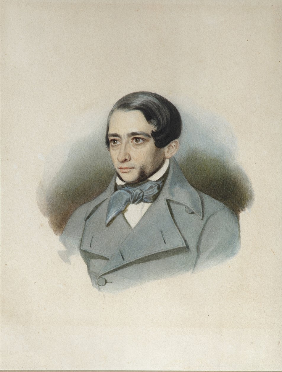 Portræt af Andrey Alexandrovich Krayevsky 1810-1889, begyndelsen af 1840