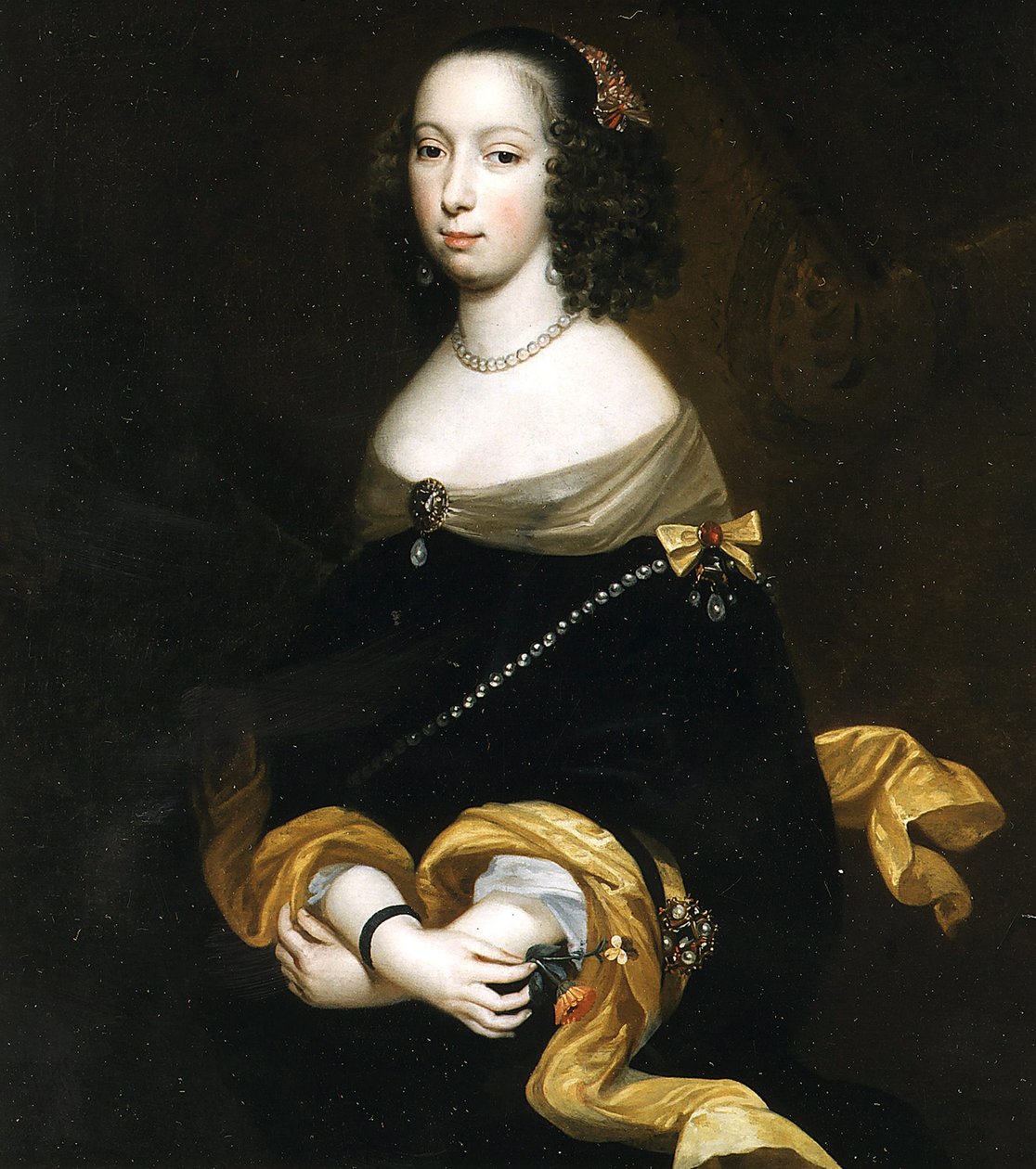 Portræt af Anne de Croÿ 1564-1635, hertuginde af Aarschot, 1633. af Unbekannt