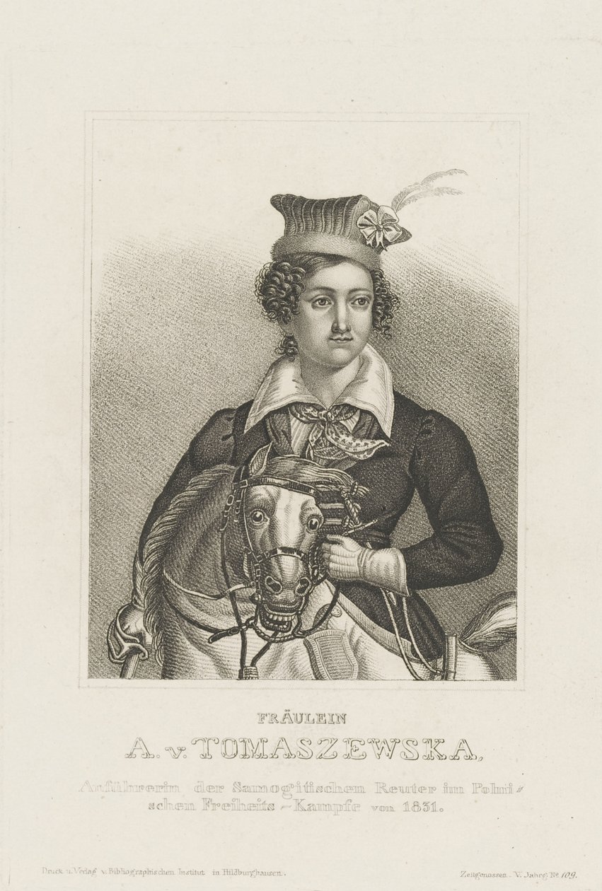 Portræt af Antonina Tomaszewska 1814-1883, ca. 1850. af Unbekannt